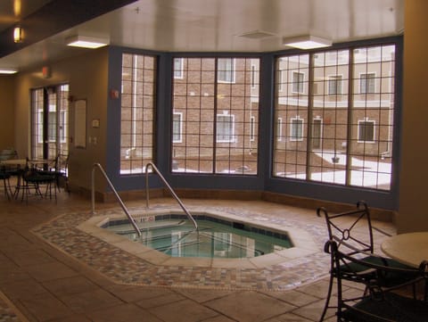 Soak sore muscles in the indoor hot tub.