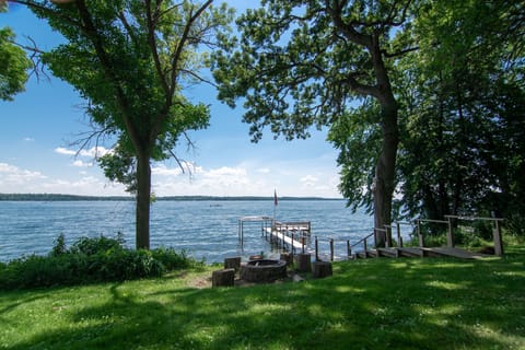 Private pier and fire pit