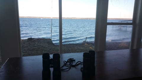 See the sparkling water as if you are on a boat in the lake