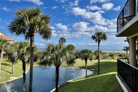 ocean side view from balcony