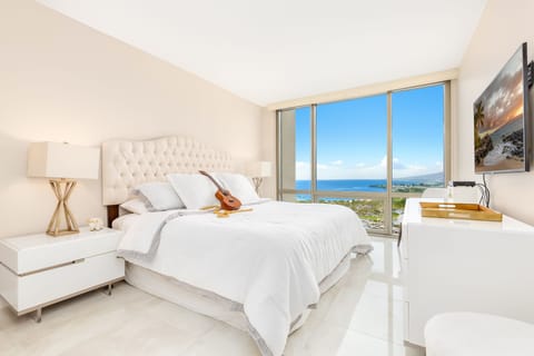 Luxurious Master Bedroom with an Ocean View