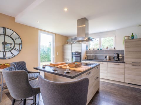 Cabinetry, Furniture, Countertop, Table, Chair, Kitchen, Wood, Interior Design, Window, Kitchen Appliance