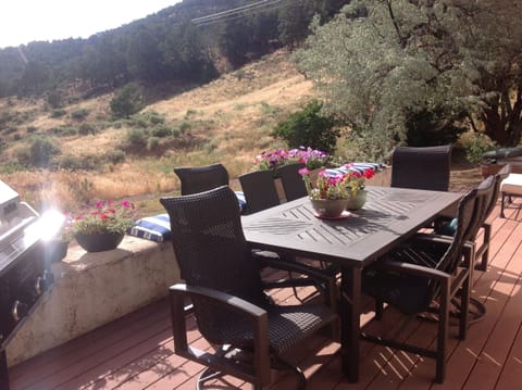 View of BLM land and unobstructed views off back decks. 