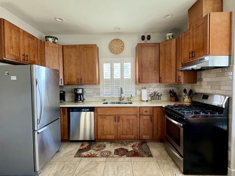 A lot of cupboard space.  Refrigerator is on the top, freezer on the bottom.  