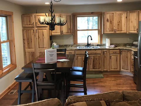 Beautiful spacious full amenity kitchen, and stainless-steel appliances