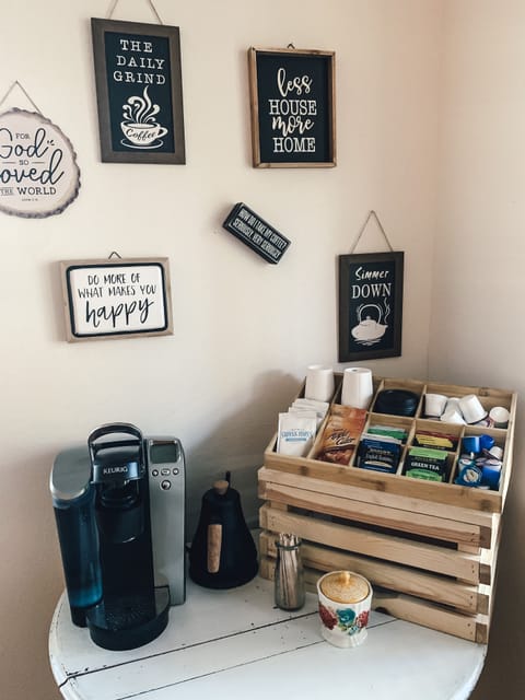 Enjoy a hot cup of coffee or tea! 