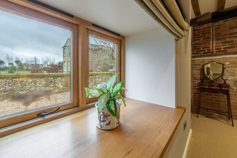 Ground floor: Bedroom three with lovely views of the deer park