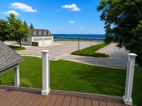 Enjoy a beautiful view of Lake Michigan right from the property.