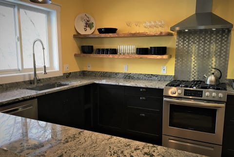 Spacious, well-appointed, and bright kitchen