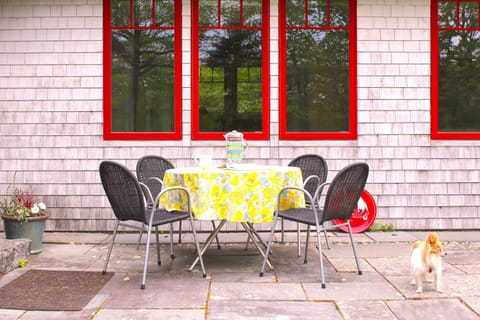 Dine al fresco on the large patio out back.