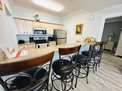 bar stool to seat and have breakfast comfortably.