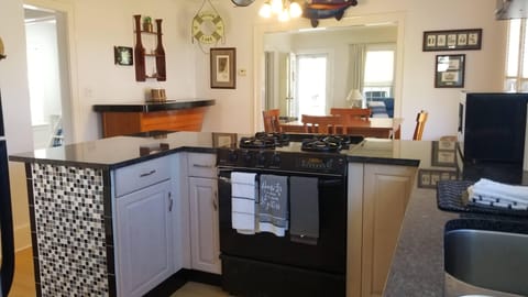 view from kitchen to the front room 