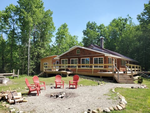Front entrance and fire pit