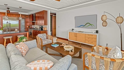 Kukuiula Makai Cottage #08 - Living Room - Parrish Kauai