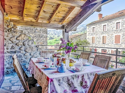 Furniture, Table, Property, Plant, Flower, Building, Window, Chair, Flowerpot, Azure