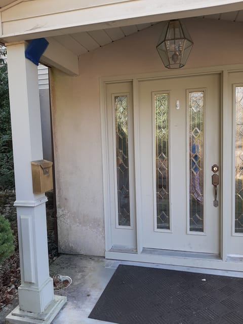 Key /garage opener will be in the brass mailbox /  Return it after your stay.