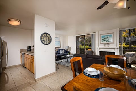The dining area is open to the living room and kitchen.