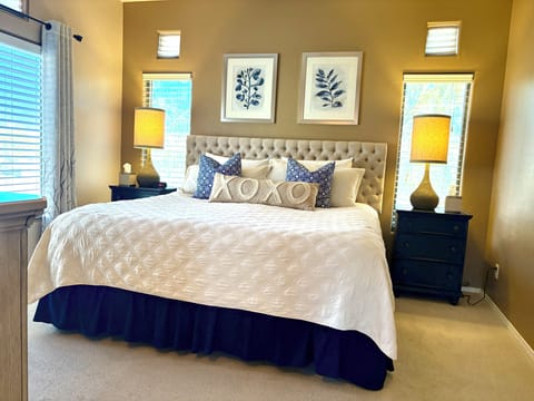 King bed in primary bedroom