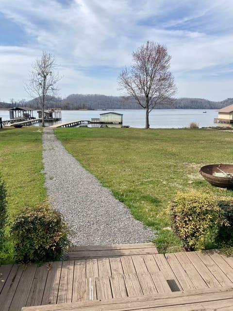 Walkway to boathouse.
