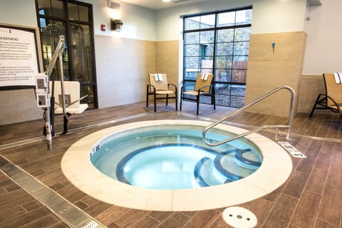Soak sore muscles in the indoor hot tub.