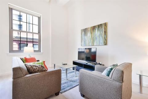 Downtown/South End Boston 1 Bedroom Living Room