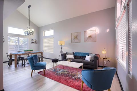 Welcome! Open concept chic living room and dining room