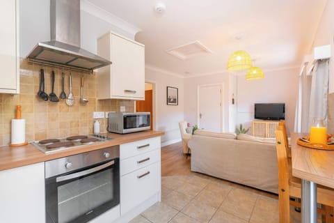 Well equipped open plan kitchen