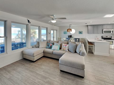 Living Room - Deck Access and Beach Views - Third Floor