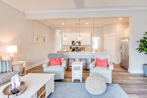 Living room and kitchen