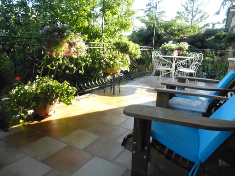 The Monet apartment has a large south facing terrace 
