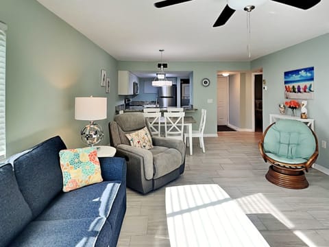 Living Room - Patio Access, Sleeper Sofa + TV