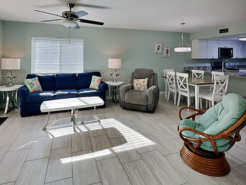 Living Room - Patio Access, Sleeper Sofa + TV