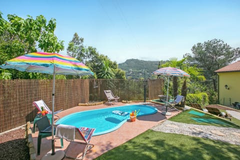 Private swimming pool and garden