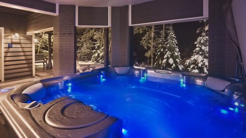 Private covered hot tub