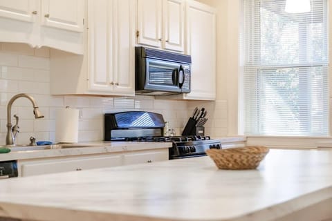 Cook up breakfast, lunch and dinner in the large chef’s kitchen