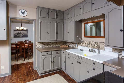 Kitchen for cooking meals for friends and family