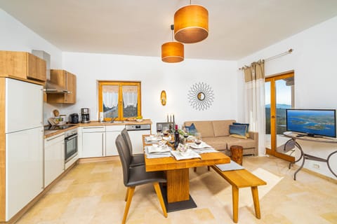 Open plan living and dining room and kitchen