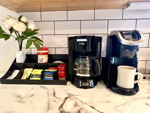 Full service Drip and Kuerig coffee station.