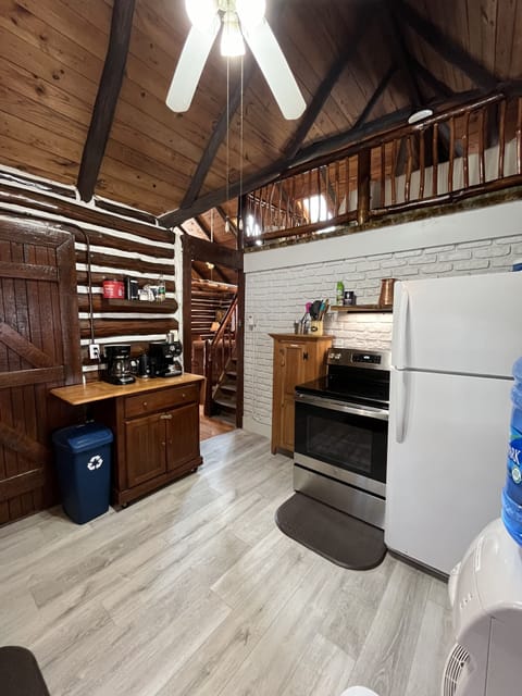 Kitchen. Full coffee bar with drip and espresso machines, syrup, filters, etc.