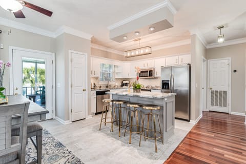 The kitchen has been upgraded and can house more than just one cook.
