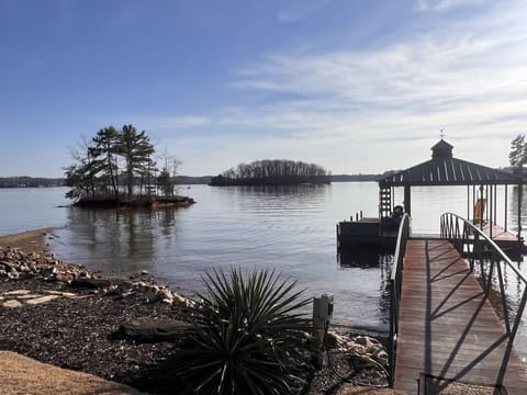 Mother Nature sometimes covers the beach… still a shallow walk to the island.