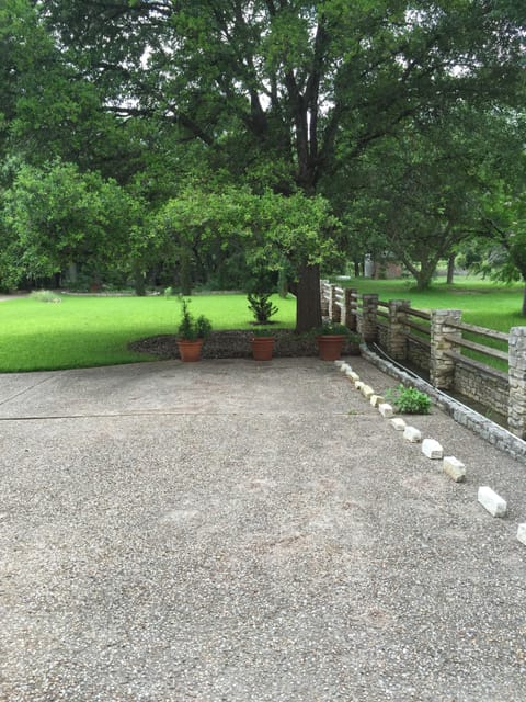 Parking area next to entrance