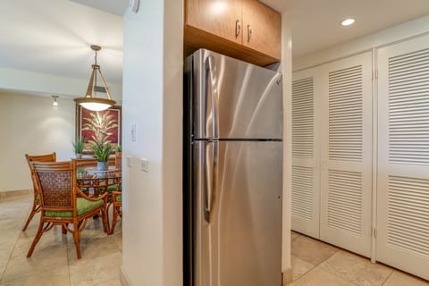 View from the kitchen into the dining area
