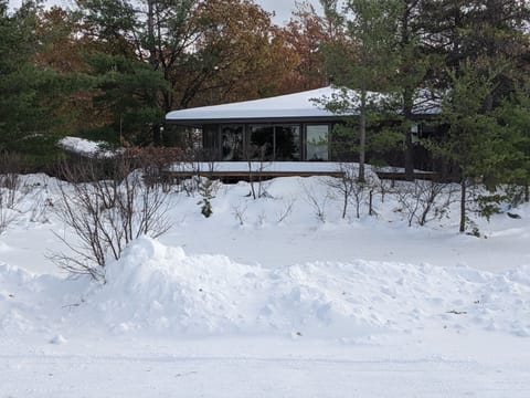 A view from the beach – try to envision it without the snow!