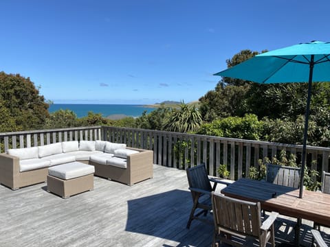 The deck and outdoor dining 