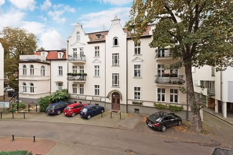 The building's surroundings. 