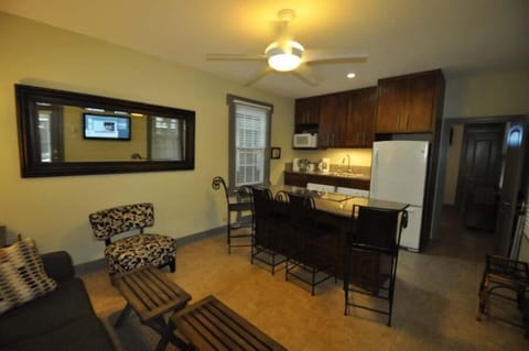 Front living area with full kitchen