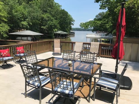 View of main lake from our upper deck and cove