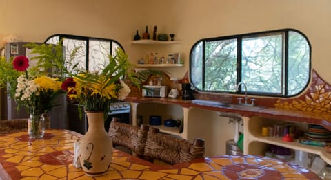 Riverside eco-home with beautiful canyon views. House in State of Puebla