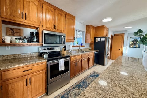Large open kitchen with natural light